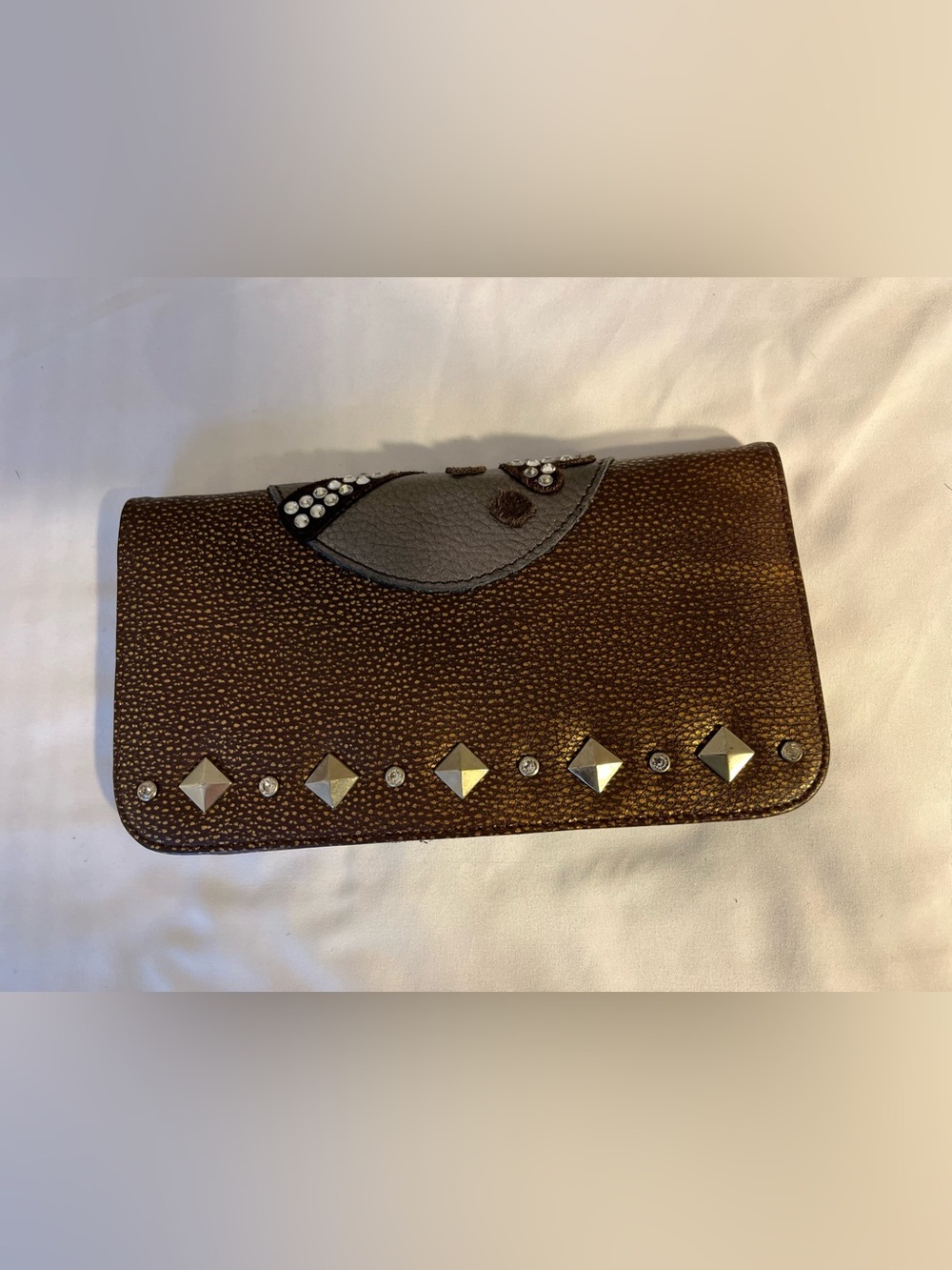 Charm & Luck Rhinestone Skull Wallet - Picture 2 of 11